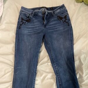 Lucky Brand Floral Embroidered Jeans